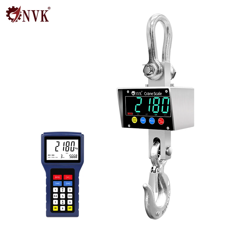 Фото Электронные весы NVK OCS 300 кг, цифровые крановые весы 2Т, 5Т, 10Т, из нержавеющей стали №2