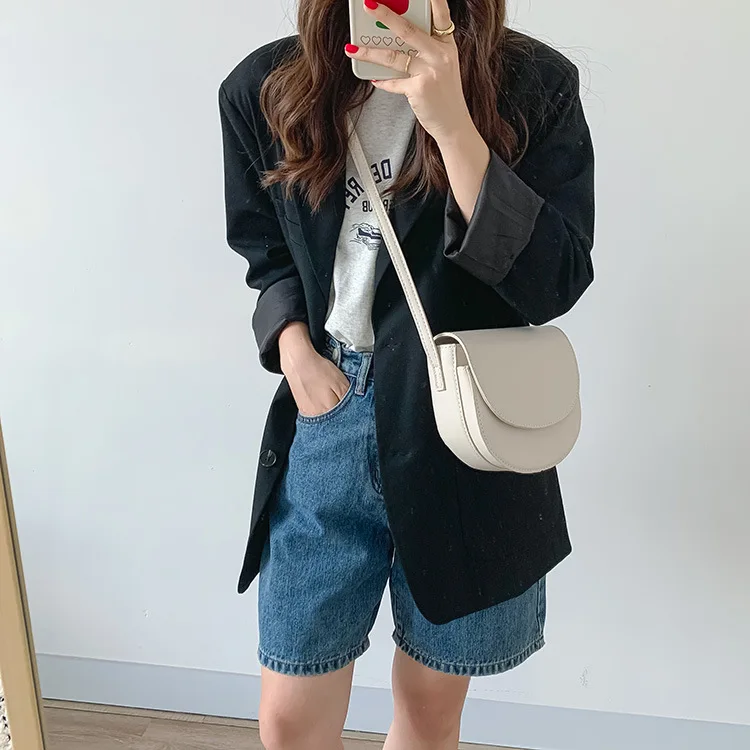 

2022 Fashion Messenger Bag Designer Saddle Bag, Soft Face PU Buckle Shoulder Bag for Women High Quality Large Capacity