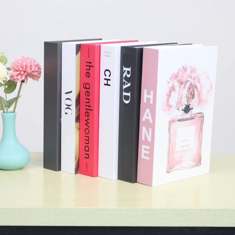 Модные Роскошные поддельные книги для украшения, коробка для хранения книг, журнального столика, виллы, отеля, искусства, дома, декоративные реквизиты для стрельбы