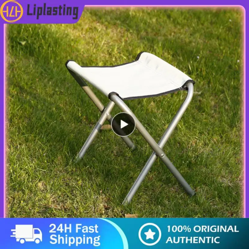 

Portable Fiber Cloth Texture Fishing Stool Outdoor Folding Chairs Aluminum Alloy Sketching Chair Outdoor Camping Picnic Chair