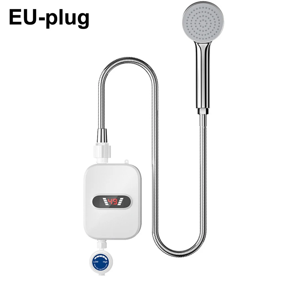 

3000W Tankless Hot Water Heater Shower Electric Portable Instant Boiler Bathroom US 110V/EU UK 220V 33x12.5cm Water Heaters