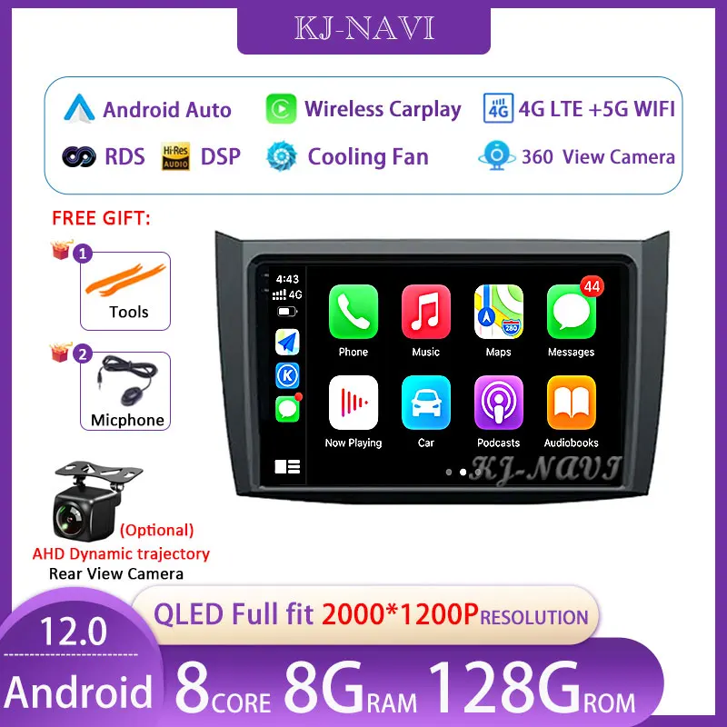 

Автомагнитола 2 Din на Android 12 для Lifan 620EV 650EV 2015 - 2019 с радио, мультимедийным видеоплеером, GPS-навигацией, Dvd