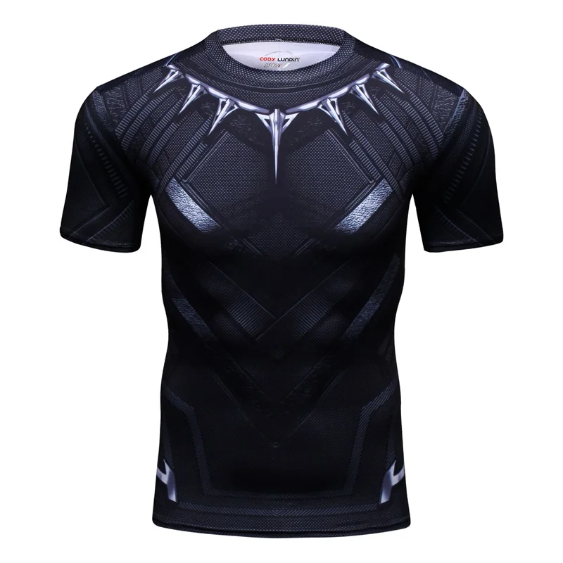 Sports Tights Men Short Sleeve Quick Dry Crossfit T Shirt Gym Fitness Running Workout Exercise Jerseys Rashgard 3D Digital Print