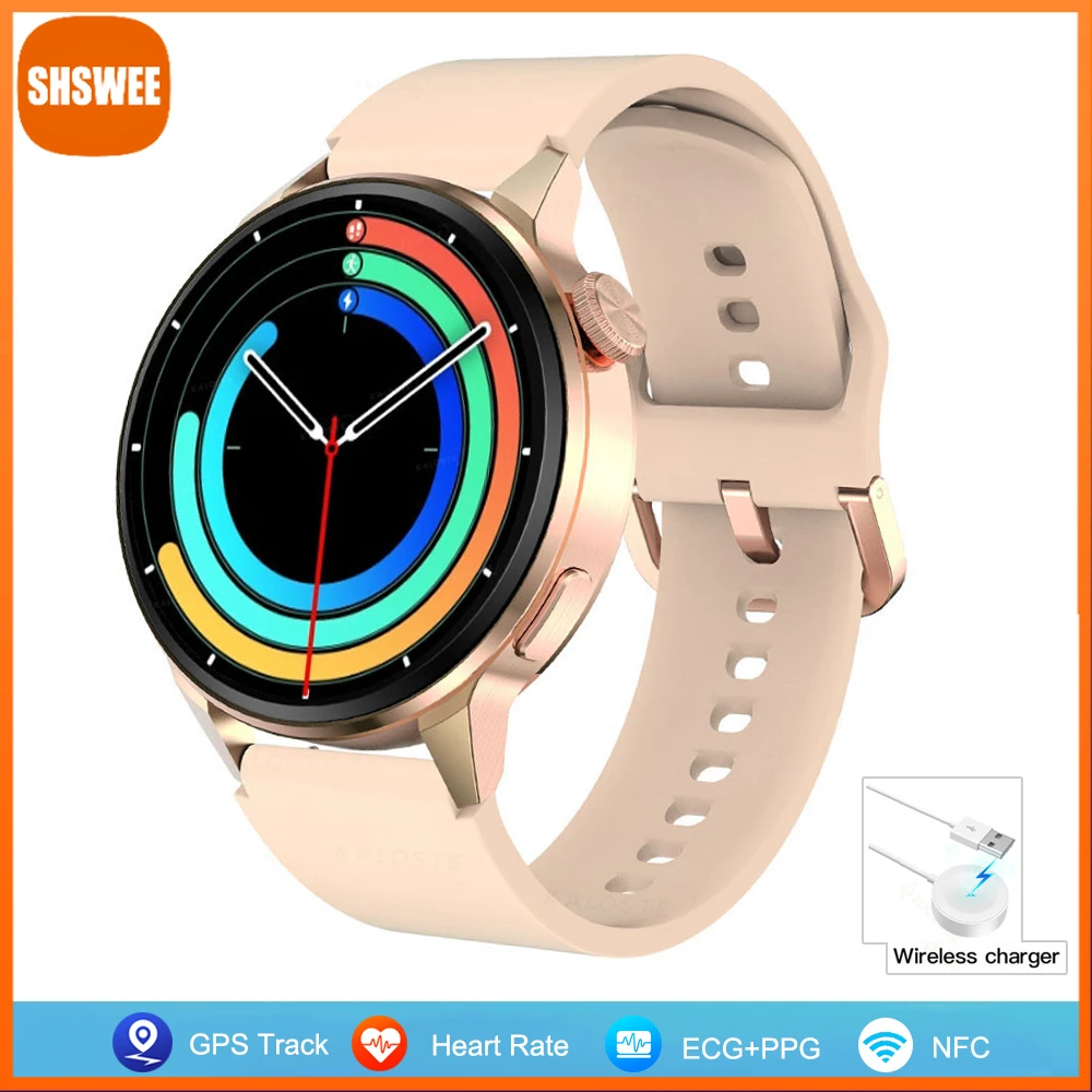 

NFC Smart Watch Women Smart Bluetooth Call Watch Ladies Heart Rate ECG PPG Steel Clock for Android IOS For Xiaomi Huawei