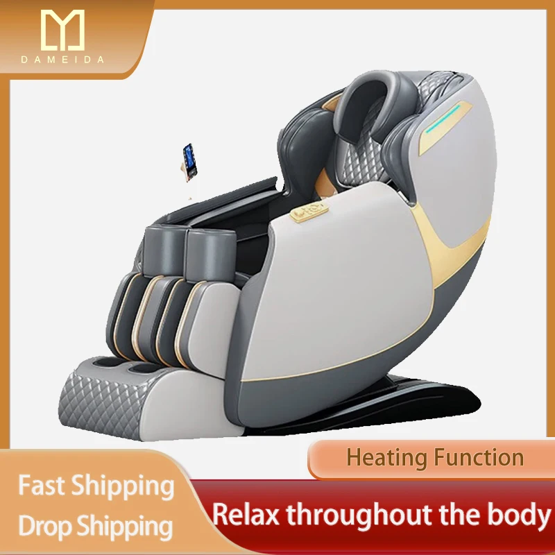 

DAMEIDA Luxury Home Automatic 3D Manipulator Zero Gravity Full Body Heating Massage Chair Leather Parts AI Voice Control