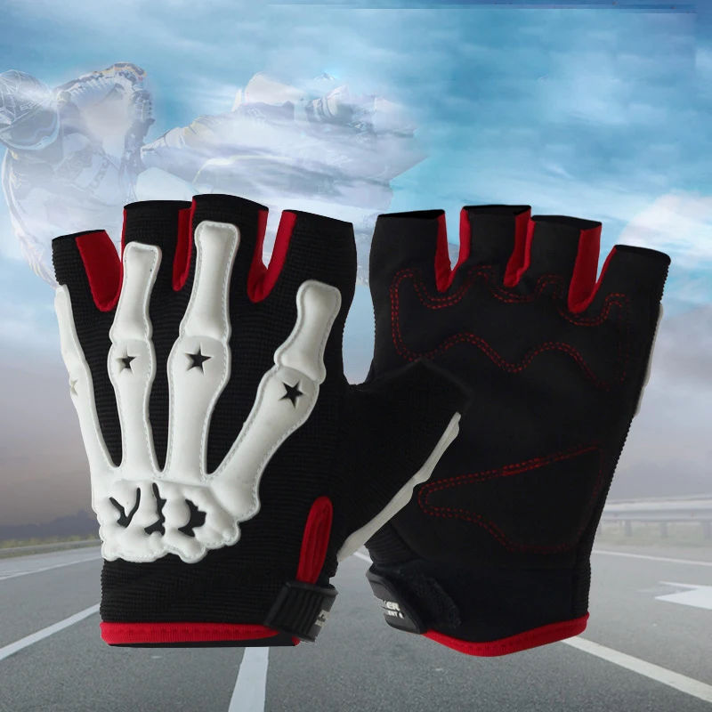 

Перчатки без пальцев, Нескользящие мотоциклетные перчатки с защитой от падения, велосипедные перчатки с закрытыми пальцами для мотокросса, защитные велосипедные перчатки для верховой езды