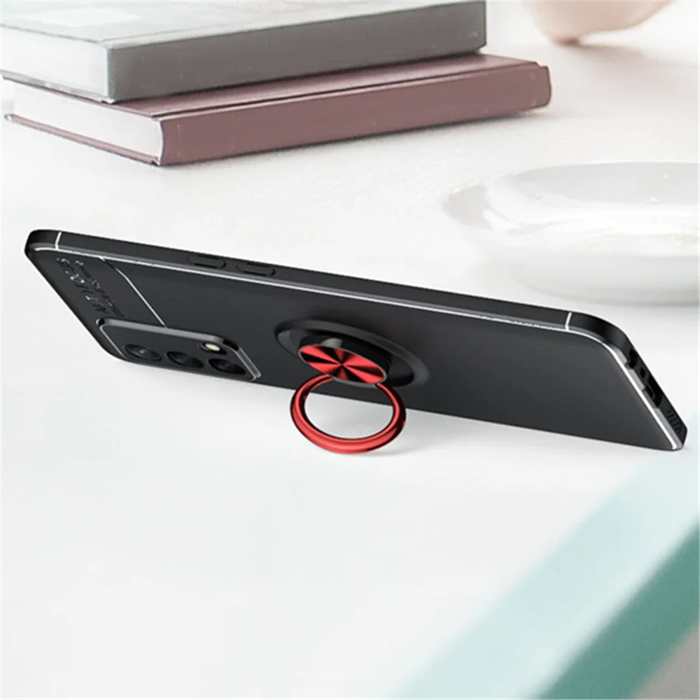 

OPPO A74 4G Cover For OPPO A54 A94 4G Case Shockproof Car Magnet Ring Soft TPU Coque For OPPO A54 A74 A94 5G Silicone Funda Capa