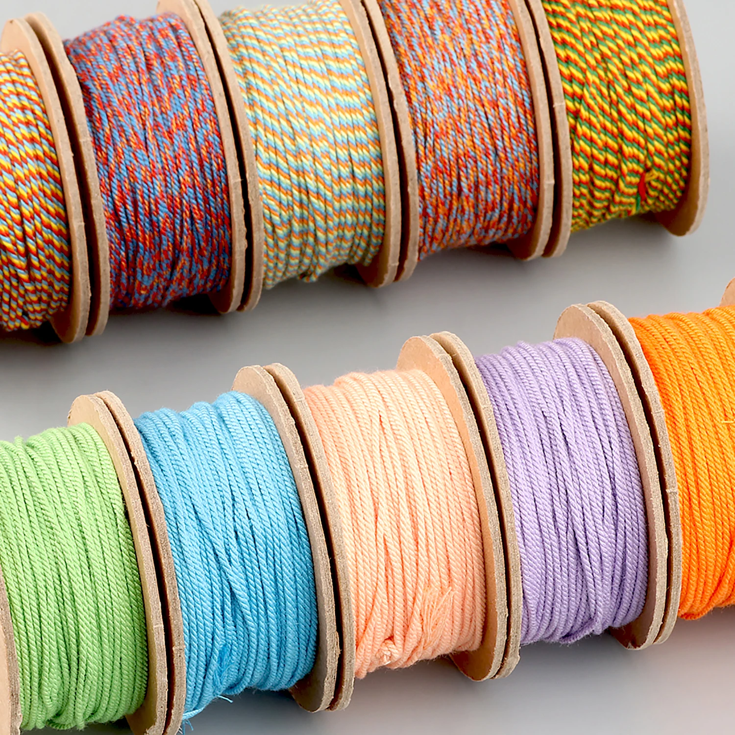 20 метров/рулон 1 мм многоцветный веревочный браслет тканый Веревка ювелирные