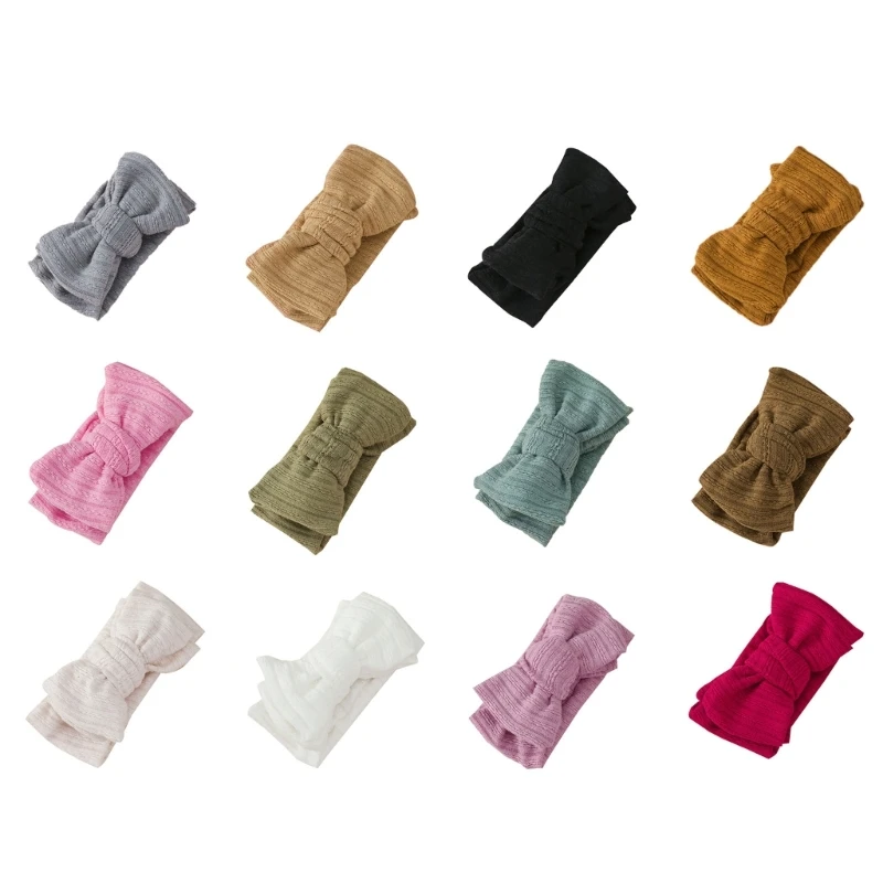 

Bows-Stretchy Bows-Hairband for Infant Baby Girl Turban Head-Wraps Photography
