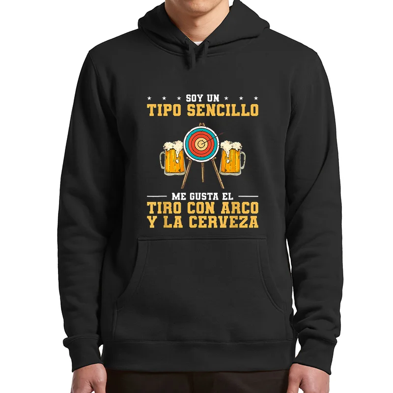 

I'm A Simple Guy I Like Archery And Beer Hoodie Men's Casual Sports Essential Fleece Sweatshirts For Men Women