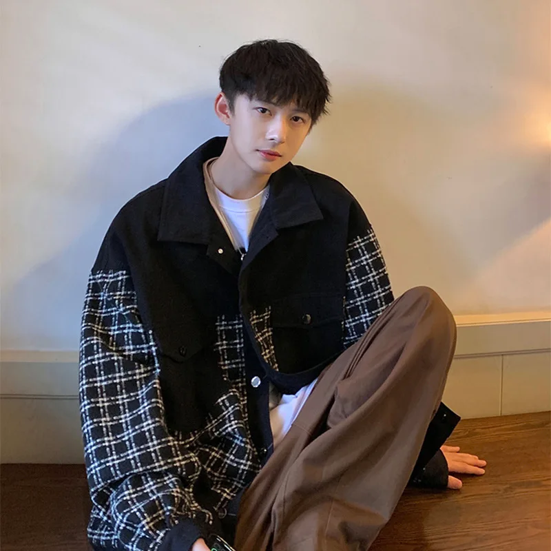 

Fashionable Spring And Autumn Aoats For Boys Teenagers Men's Loose And Casual Lapel Jackets Trendy