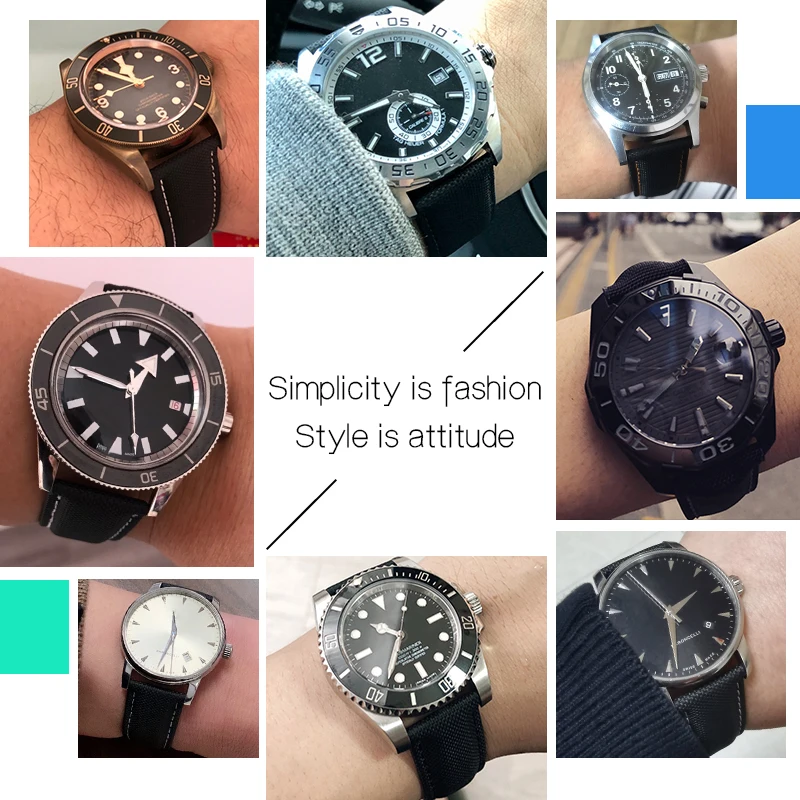 Ремешок нейлоновый для часов Omega Speed Sea Master AT150 кожаный брезентовый браслет