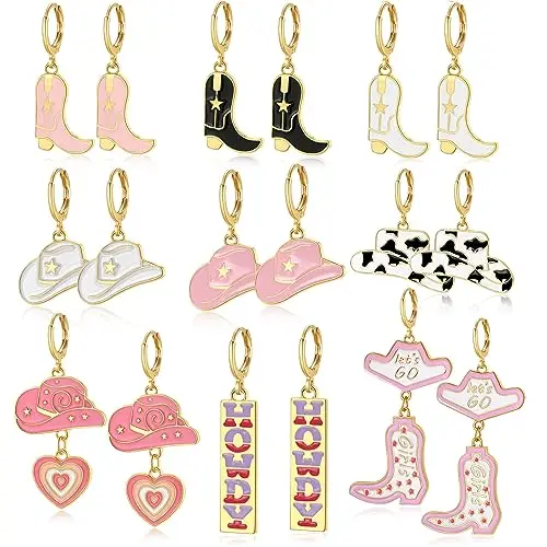 Винтажные розовые белые черные ботинки со звездами висячие серьги с английскими