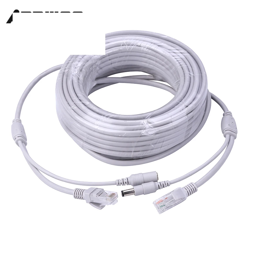 5 м/10 м/20 м/30 м на выбор 2 1 мм/5 мм jack RJ45 + DC удлинитель питания Ethernet CCTV кабель для IP