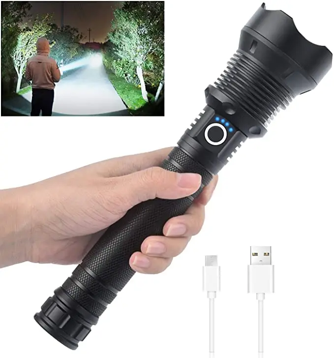 

2023 New LED Rechargeable Tactical Laser Flashlight with Rechargeable battery