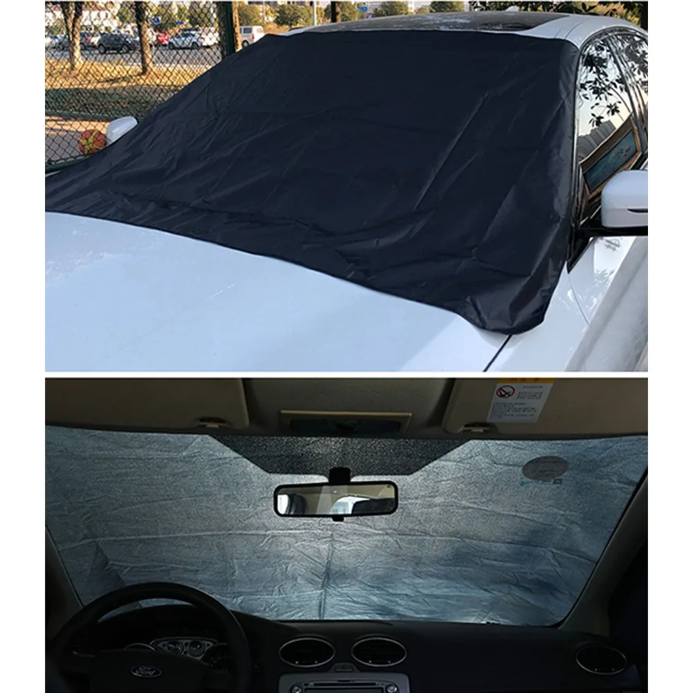 

210x125 см защитный чехол на лобовое стекло Складной автомобильный водонепроницаемый ветрозащитный чехол на лобовое стекло Защита от льда сне...