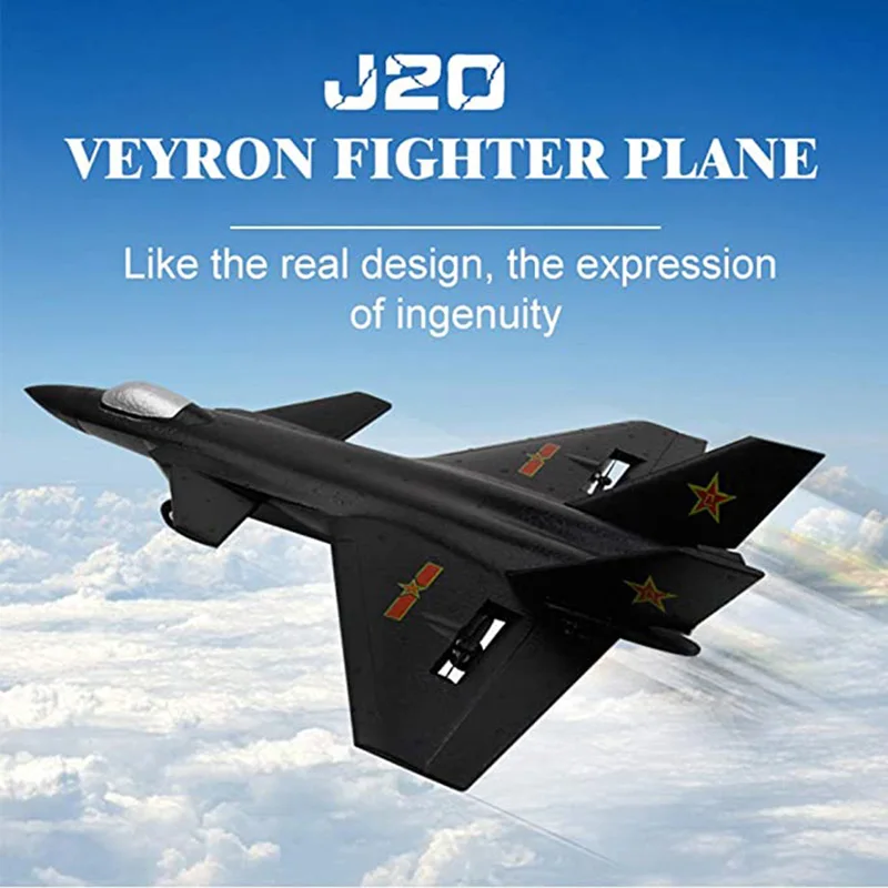 

FX830 Fighter RC Plane 2.4G 2CH J20 Veyron RC Remote Control Airplane EPP Foam Remote Model RC Aircraft Outdoor Kids Toy Gift