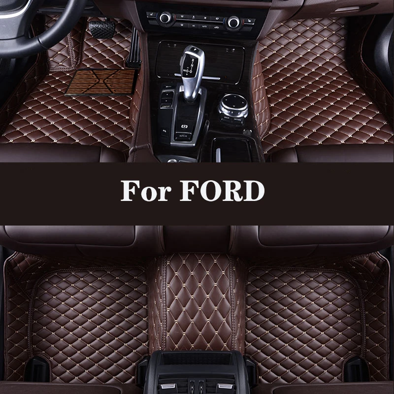 

HLFNTF Car Floor Mat For FORD Tierra Explorer Sport Trac Probe Everest Freestyle Five Hundred i-Max S-MAX Car Accessories