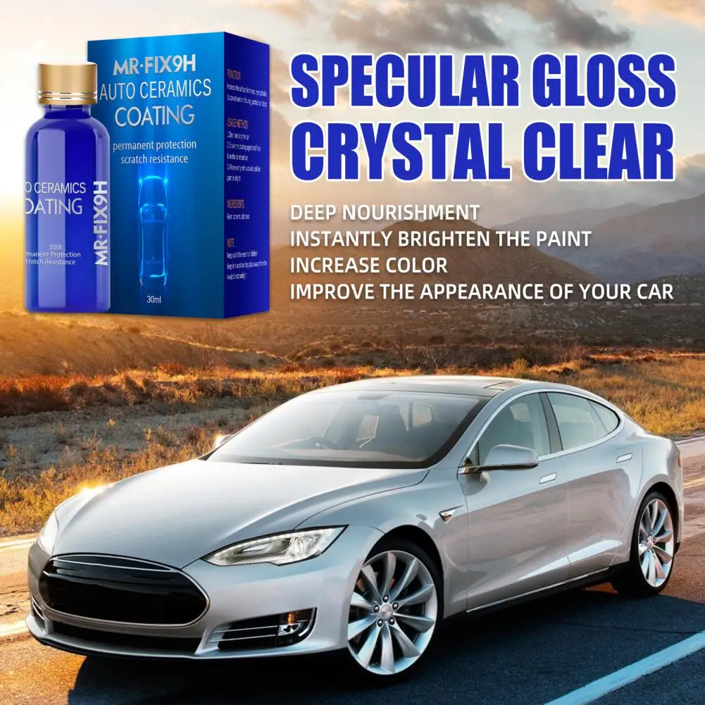 

30/50ml Car Liquid Ceramic Coat Glossy Scratches Remover Paint Care Auto Super Hydrophobic Glass Coating Polish for Vehicle