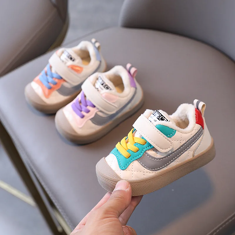 Children's Padded Trainers Korean Version of Retro Baby Boys and Girls Toddler Shoes Sneakers Kids Shoes for Toddlers Sports