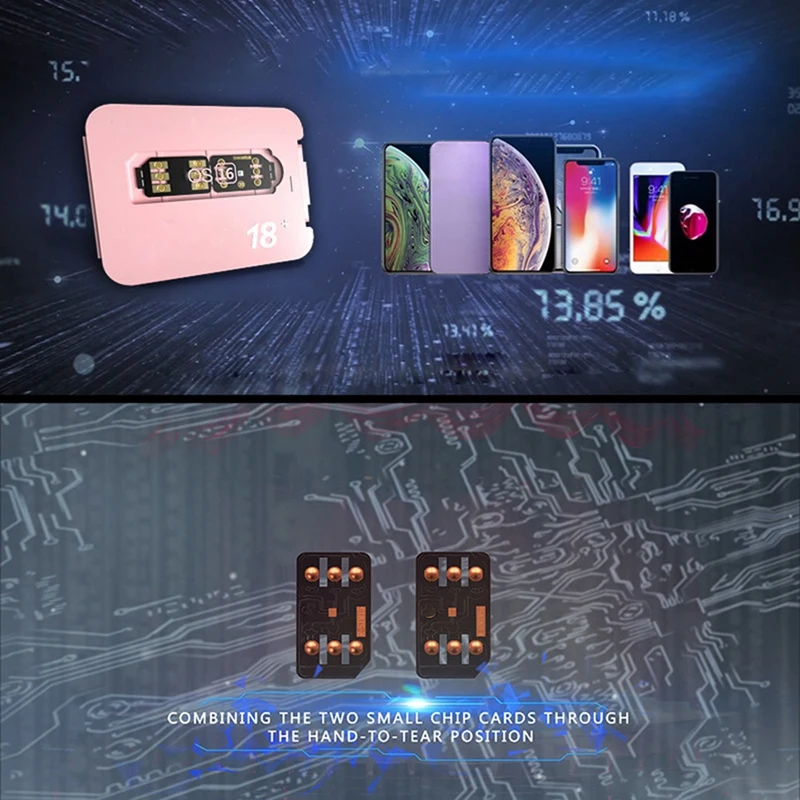 R-SIM 18 + двухчиповая карта Rsim подходящая для Iphone 14 серии 5G версия IOS16 R SIM