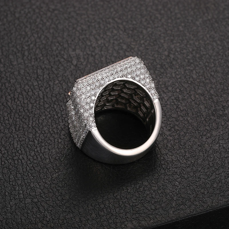 JEWE Personalized Custom Star Ring 925 Sterling Silver White Gold Pass Diamond Tester Vvs Baguette Moissanite Iced Out Ring