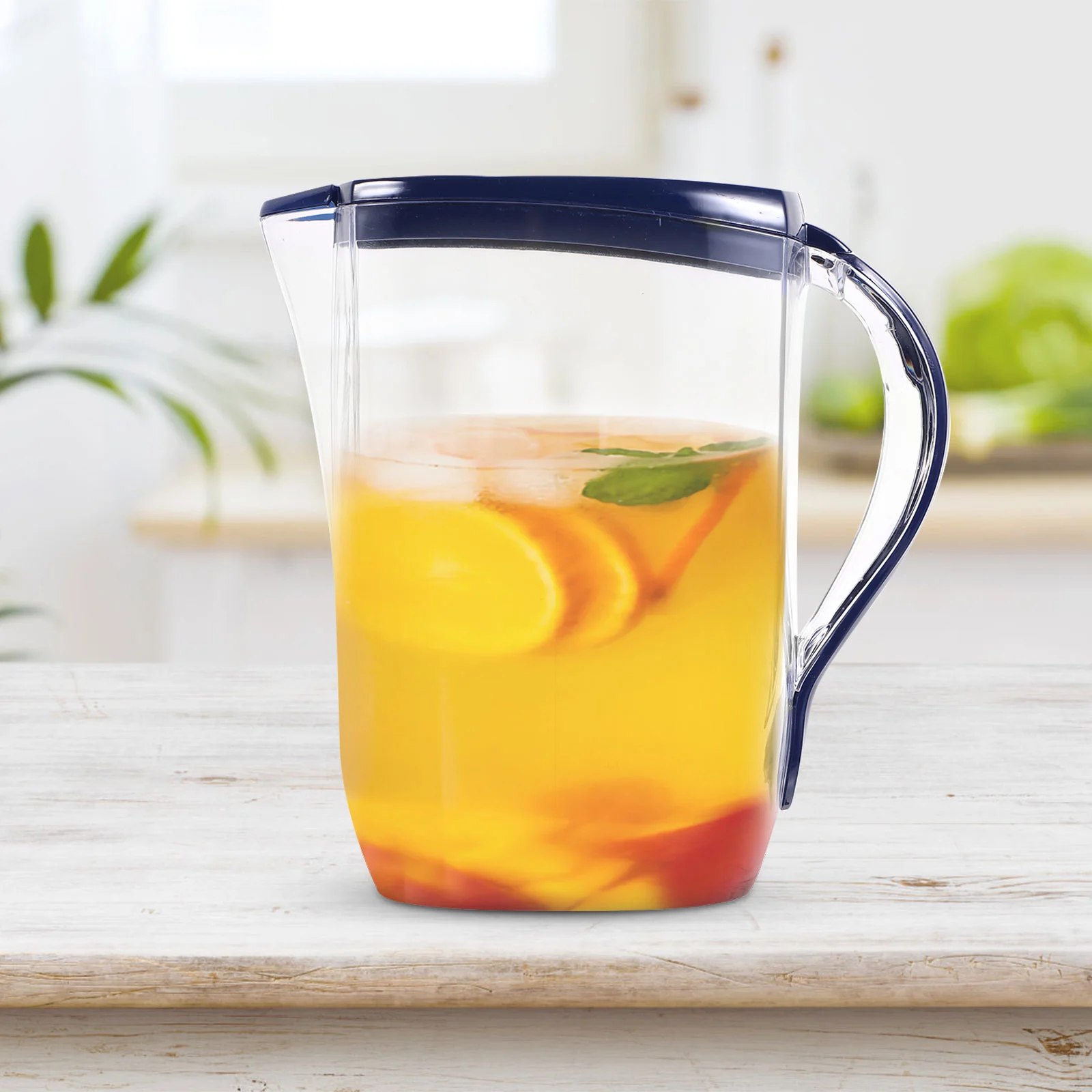 

Pitcherjuice Water Jug Kettle Tea Beverage Lidorange Cold Fruit Icedglassdrink Large Beer Pitchersfridgejar
