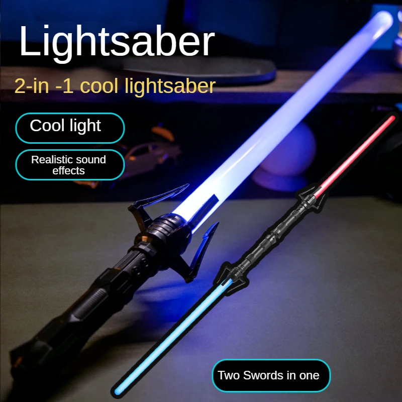 Световой меч 80 см, лазерный меч RGB, игрушки светильник вой меч, 7 цветов, изменение детских звуков, сила FX FOC Blaster, игрушки, меч джедая, подарок д...