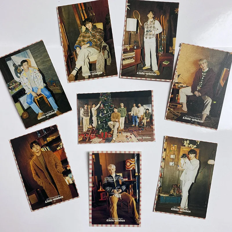 

8pcs/set KPOP Group Photocard Double-sided Pattern Picture Cards Photo Cards LOMO Card for Fans