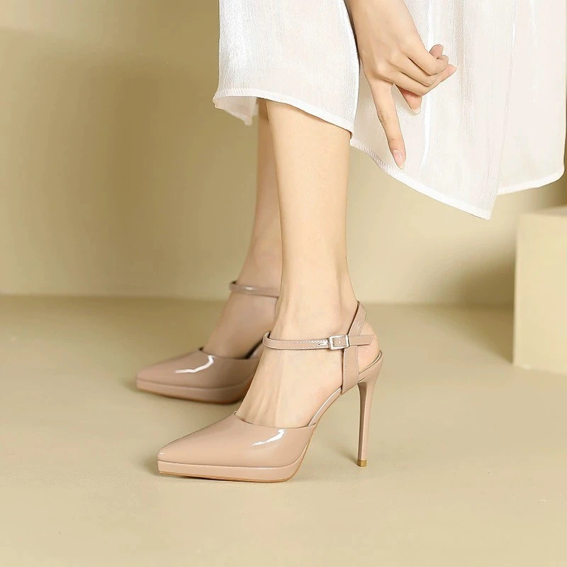 Женские туфли-лодочки на платформе летние босоножки высоком массивном каблуке