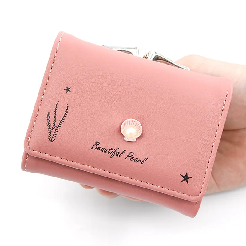 New of women's three-fold wallet coin card clutch bag, large bill, photo position, women's bag