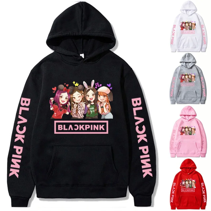 

Fashion K-POP B-Blackpinks Hoodie JISOO JENNIE ROSE LISA Printing Sweatshirts Unisex Casual Hooded Pullover