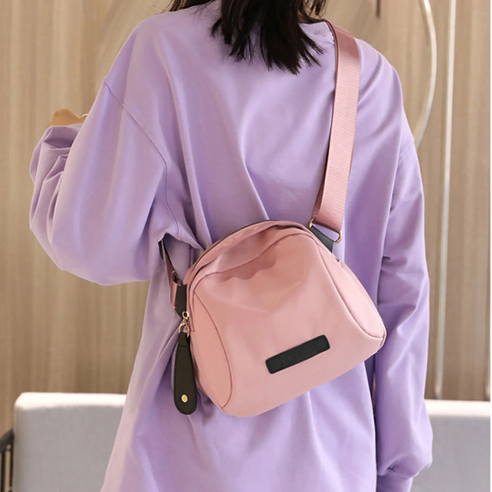 

Mini Women Bags Sling Bags Nylon Small Shoulder Bag Lady Handbag Casual Shoulder Bag Fashion Lady Waterproof Lightweight Female