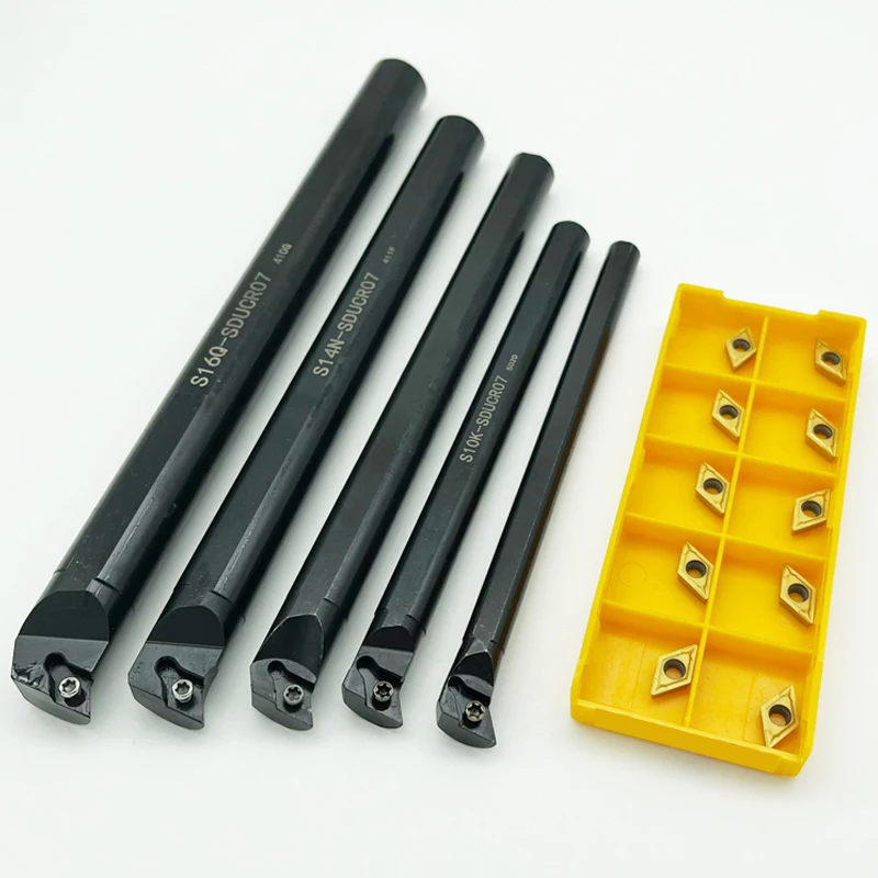 

S08K S10K S12M S14N S16Q SDUCR07 10 шт. DCMT070204 LF6018 Внутренний токарный держатель SDUCR Расточная оправка DCMT Вставки