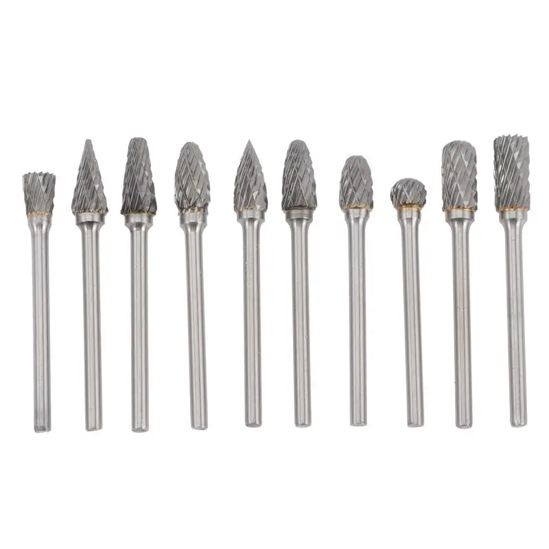 

10 Pcs Files Stainless Rotary Files Crafts Carving Grinders Die Grinder Bits For Carving Woodwork Grinding