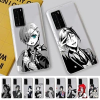 black butler phone case for samsung a51 a52 a71 a12 for redmi 7 9 9a for huawei honor8x 10i clear case