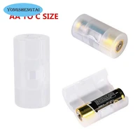 10pcs aa to d size battery adapter converter storage box case holder plastic high quality dropshipping