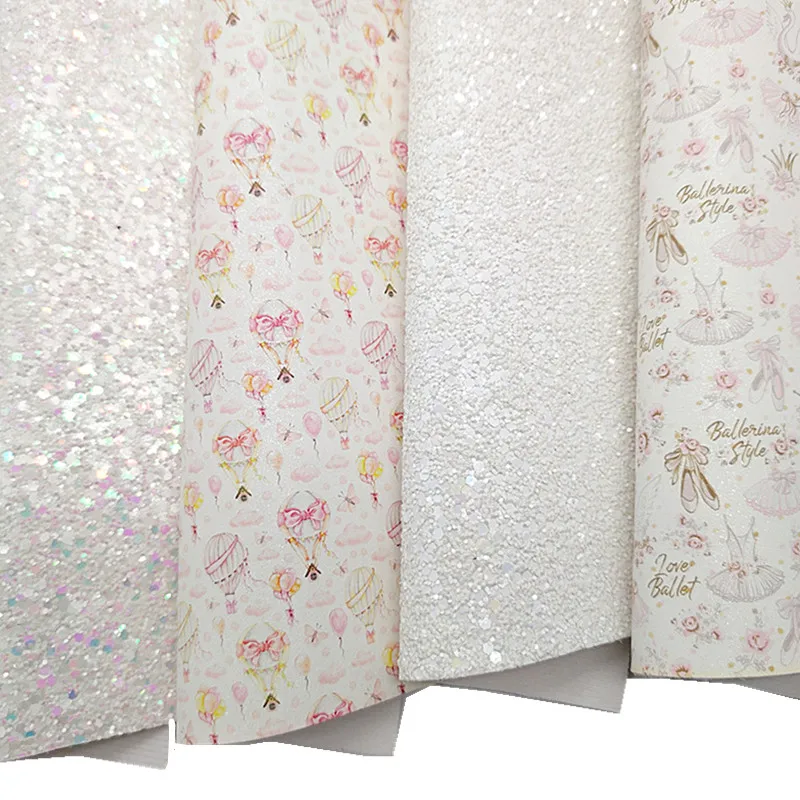 Белые объемные блестящие кожаные тканевые листы фетровая подкладка балетное