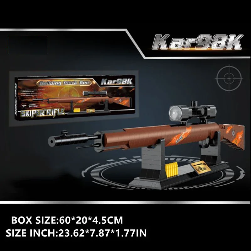 Набор Строительных Блоков Для Моделирования Пистолета-военный AK47 KAR98K Реплика DIY