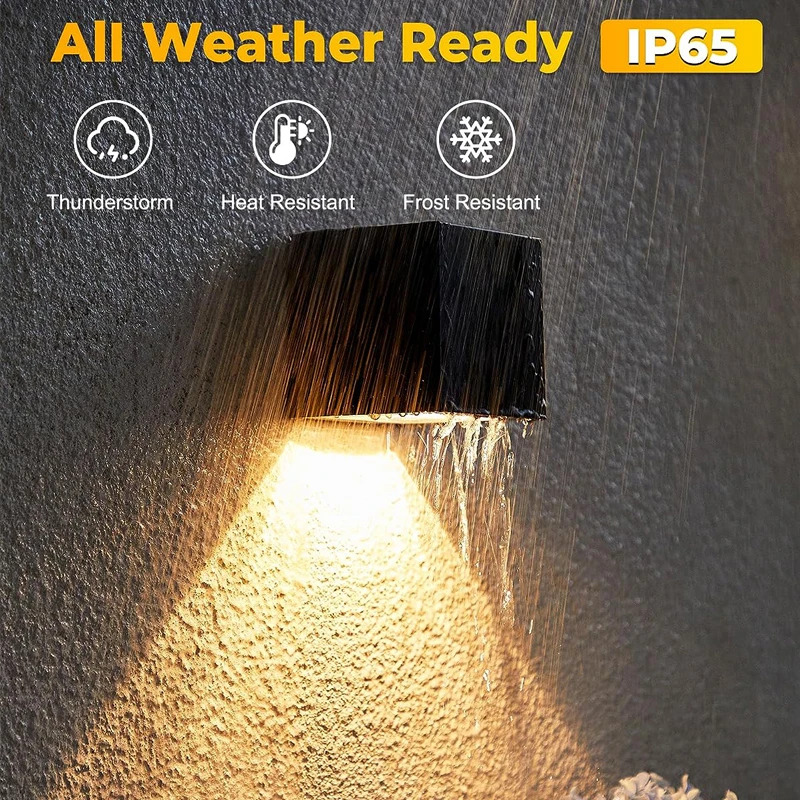 Уличные солнечные настенные светильники квадратные беспроводные бра IP65