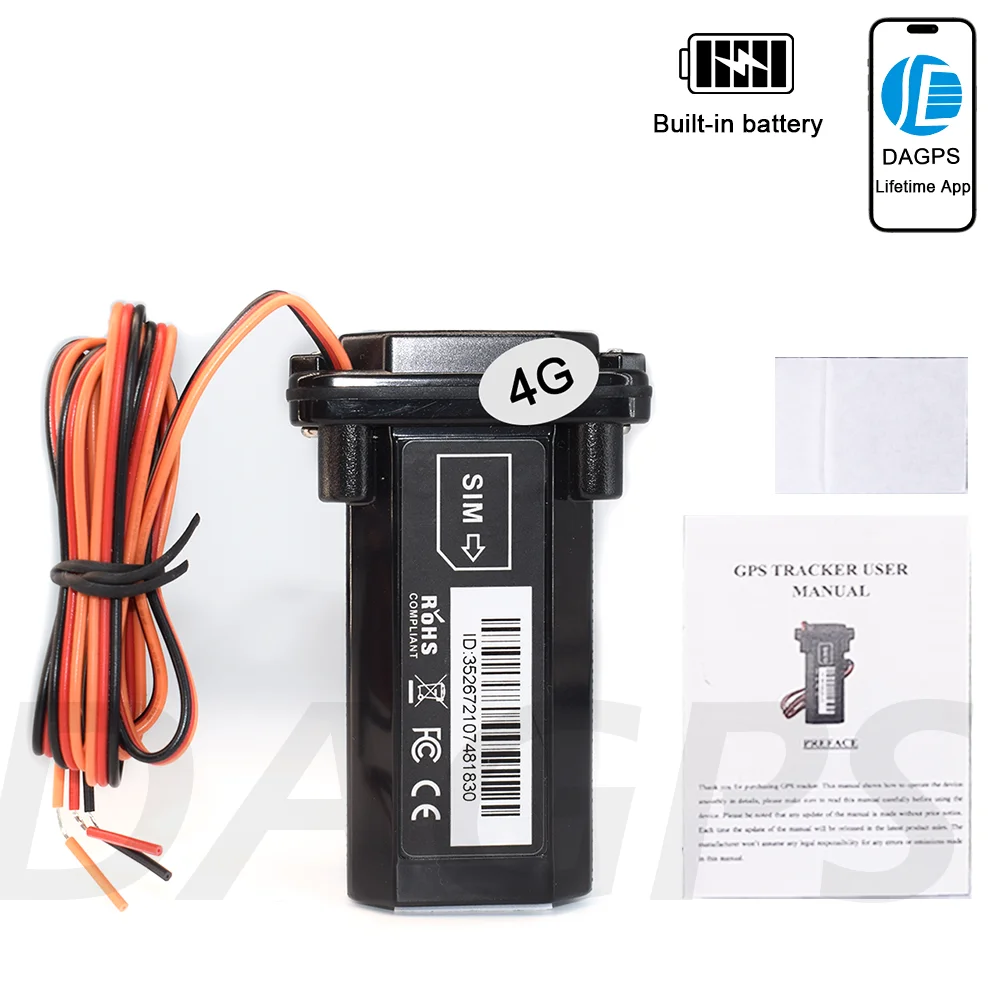 

Трекер DAGPS для автомобиля ST-901 со встроенным аккумулятором, бесплатное приложение 12 ~ 80 В, широкое напряжение для автомобиля, мотоцикла, водонепроницаемый GPS.
