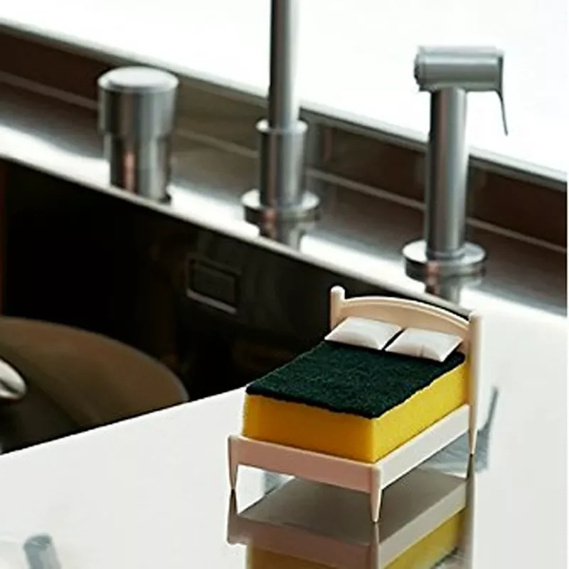 

Kitchen Sponge Abs Holder Sponge Washer Bed Shelf Innovative Sink Storage Tool Drain Rack Kitchen Accessories
