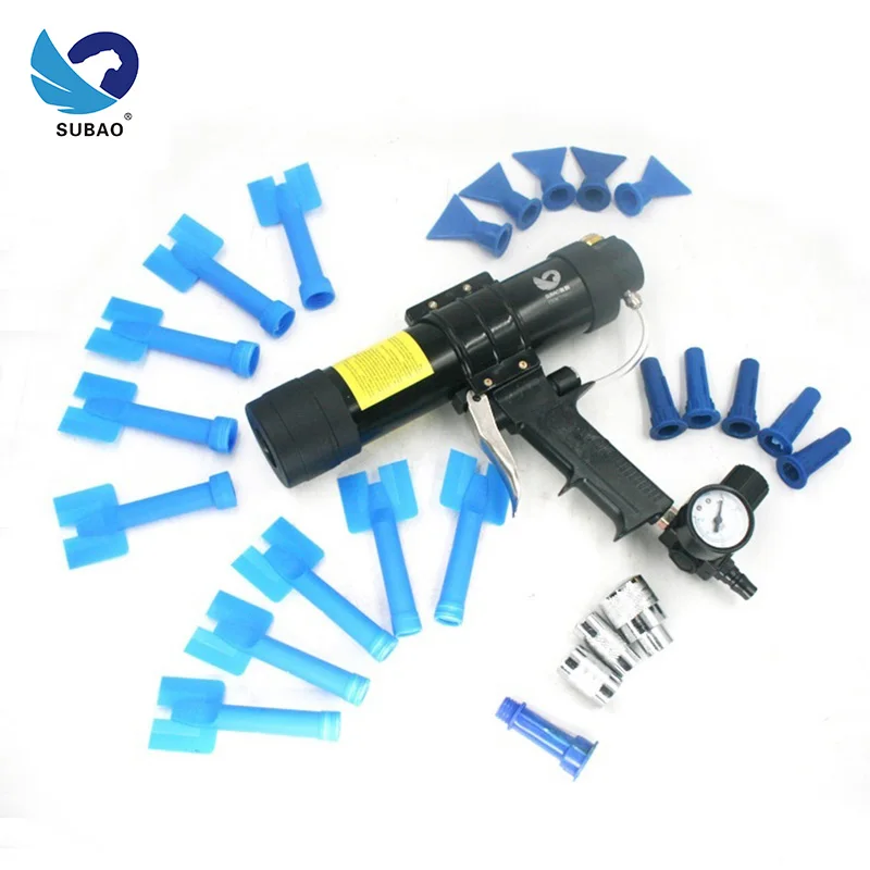 SUBAO 310ML Sealant Glass Glue Spray Gun Adjustable Air Rubber Pistol Pneumatic Gun Sealant Sprayable Caulking Gun Set