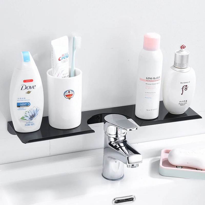 

Большие размеры 30-50 см перфорация Ванная комната полки матовый черный на кухню стену полку органайзер для косметики душ для ванной для хран...