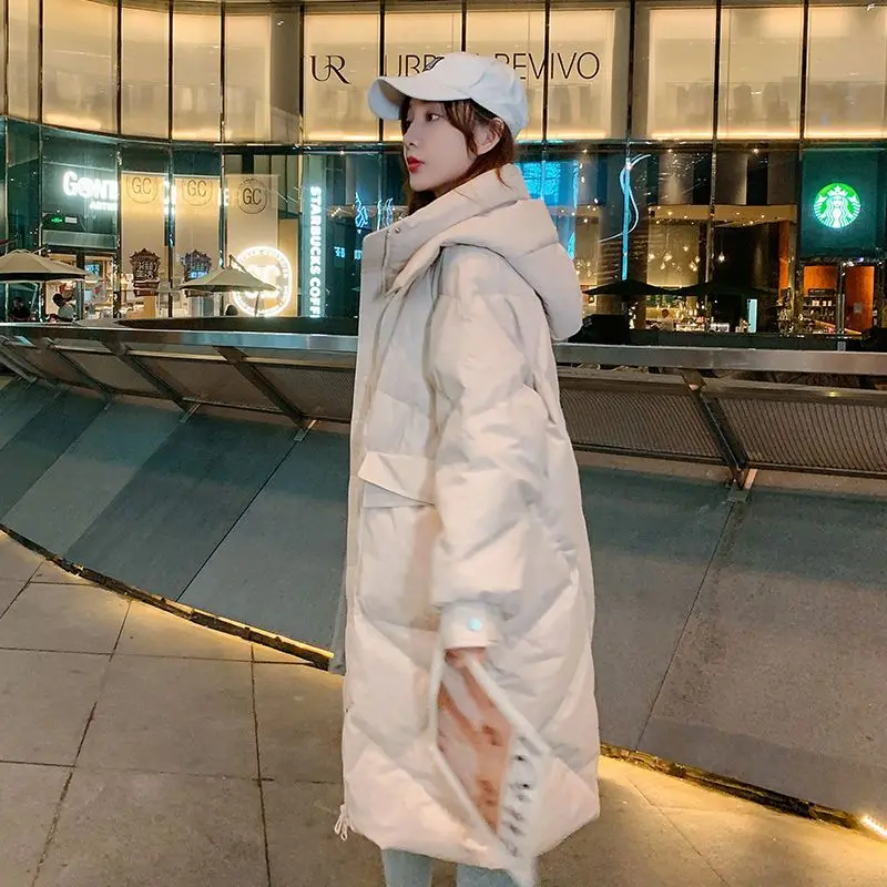 Winter Women Hooded Parkas Jackets Casual Thick Warm Windproof Coat Female Outwear Long Streetwear Outwear Tops Zipper S64