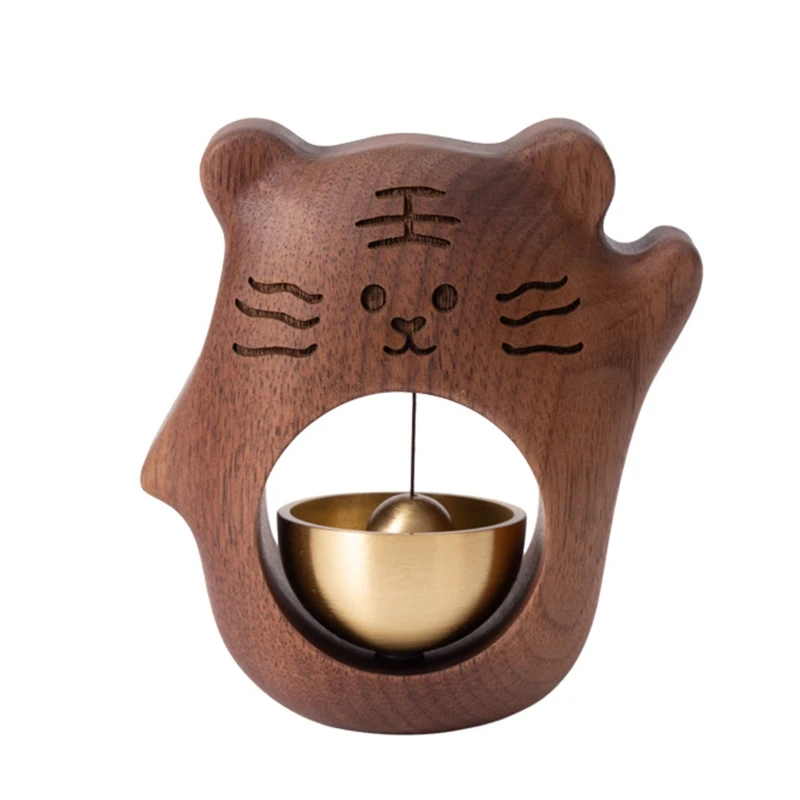 Japanese Type Door Bell Tiger Cat Doorbell Door Reminder Magnet Suction for Home Kitchen Office Refrigerator Shopkeepers