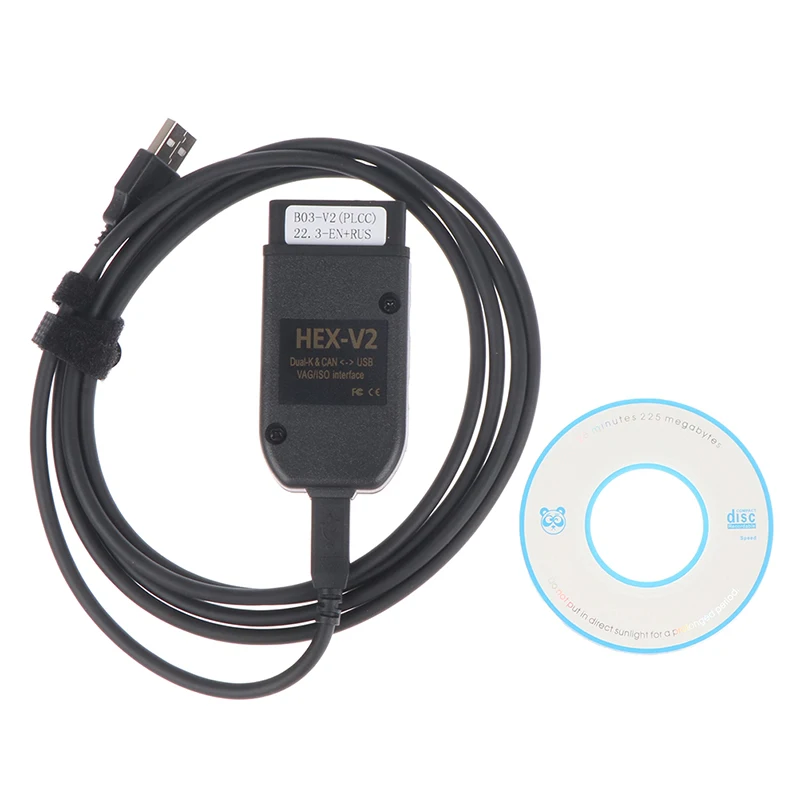 2022 VAG COM 22.3.1 Obd2 Scanner HEX V2 VAGCOM Auto Diagnostic Tool OBD USB Interface Seat VCDS Cables