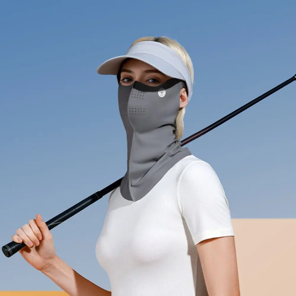 Ледяная шелковая Солнцезащитная маска для лица Спортивная дышащая тонкая с