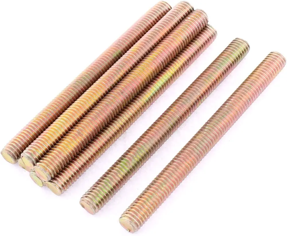

8Pcs 1.25mm Pitch M8 x 90mm Male Full Thread Metal Threaded Rod Screw