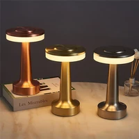 touch led night light three speed warm light dimmable vintage atmosphere table lamp usb rechargeable bedside lamp for bedroom